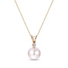 Thumbnail Image 0 of Cultured Pearl & Diamond Necklace 14K Yellow Gold 18"