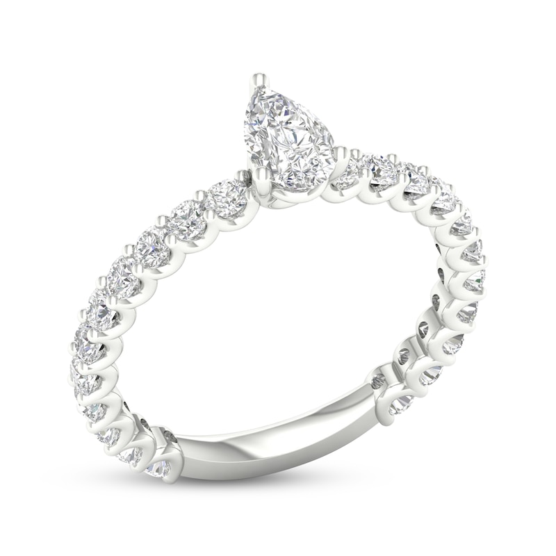Pear-Shaped Diamond Engagement Ring 1-1/4 ct tw 14K White Gold