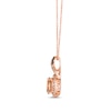 Thumbnail Image 2 of Le Vian Chocolate Twist Morganite Necklace 1/3 ct tw Diamonds 14K Strawberry Gold 19"