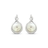 Thumbnail Image 2 of Cultured Pearl Drop Earrings Sterling Silver