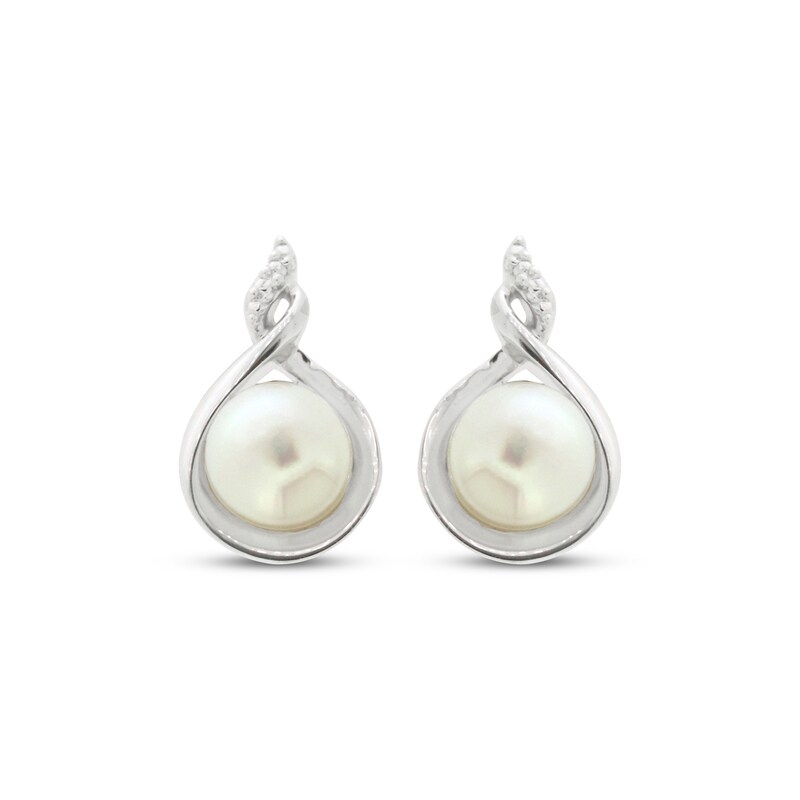 Main Image 2 of Cultured Pearl Drop Earrings Sterling Silver