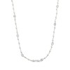 Thumbnail Image 1 of Cultured Pearl Chain Link Necklace Sterling Silver 17.5”
