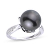 Thumbnail Image 0 of Tahitian Cultured Pearl & White Topaz Ring Sterling Silver