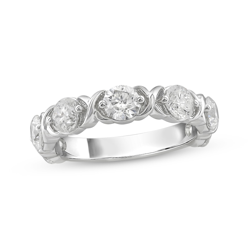 Main Image 1 of Round-Cut Diamond Anniversary Band 2 ct tw 14K White Gold