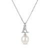 Thumbnail Image 2 of Cultured Pearl Initial “A” Necklace Sterling Silver 18”