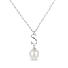 Thumbnail Image 1 of Cultured Pearl Initial “S” Necklace Sterling Silver 18”