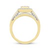 Thumbnail Image 2 of Baguette & Round-Cut Multi-Diamond Center Engagement Ring 1/2 ct tw 10K Yellow Gold