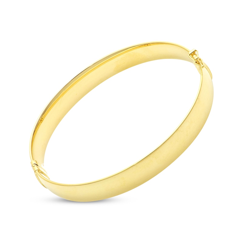 Main Image 2 of Polished Bangle Bracelet 10mm 10K Yellow Gold