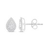 Thumbnail Image 1 of Multi-Diamond Teardrop Frame Stud Earrings 1/2 ct tw 14K White Gold