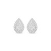 Thumbnail Image 2 of Multi-Diamond Teardrop Frame Stud Earrings 1/2 ct tw 14K White Gold