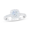 Thumbnail Image 1 of THE LEO First Light Diamond Round-Cut Cushion Frame Engagement Ring 7/8 ct tw 14K White Gold