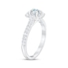 Thumbnail Image 2 of THE LEO First Light Diamond Round-Cut Cushion Frame Engagement Ring 7/8 ct tw 14K White Gold