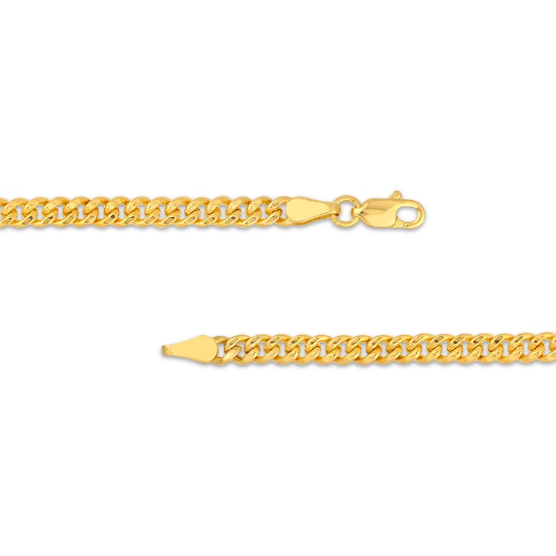 Semi-Solid Miami Cuban Curb Chain Necklace & Bracelet Set 10K Yellow Gold