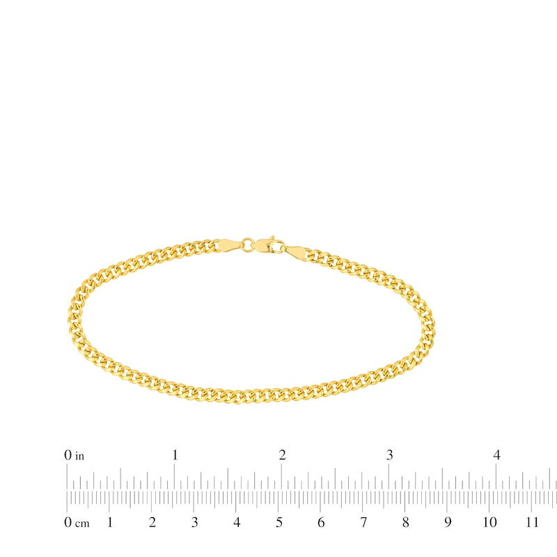 Semi-Solid Miami Cuban Curb Chain Necklace & Bracelet Set 10K Yellow Gold