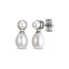 Thumbnail Image 1 of Cultured Pearl Drop Earrings Sterling Silver