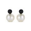 Thumbnail Image 2 of Cultured Pearl & Black Onyx Earrings Sterling Silver