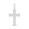 Thumbnail Image 1 of Men's KAY Lab-Grown Diamonds Emerald & Round-Cut Cross Charm 3 ct tw 10K White Gold