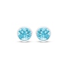 Thumbnail Image 2 of Swiss Blue Topaz Solitaire Bezel-Set Stud Earrings Sterling Silver