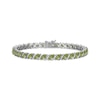 Thumbnail Image 1 of Marquise-Cut Peridot S-Link Bracelet Sterling Silver 7.25
