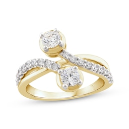 KAY Lab-Grown diamonds Crossover Ring 1 ct tw 14K Yellow Gold