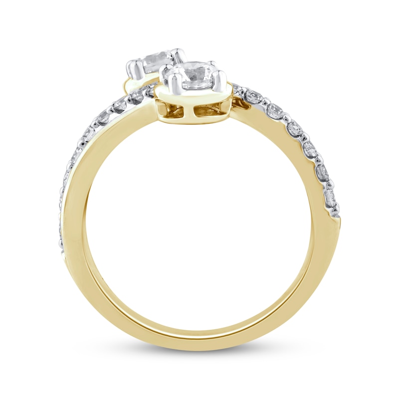Main Image 3 of KAY Lab-Grown diamonds Crossover Ring 1 ct tw 14K Yellow Gold