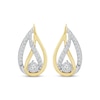 Thumbnail Image 2 of Love Ignited Diamond Flame Stud Earrings 1/4 ct tw 10K Two-Tone Gold