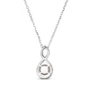 Thumbnail Image 2 of Cultured Pearl & White Lab-Created Sapphire Twist Frame Necklace Sterling Silver 18"