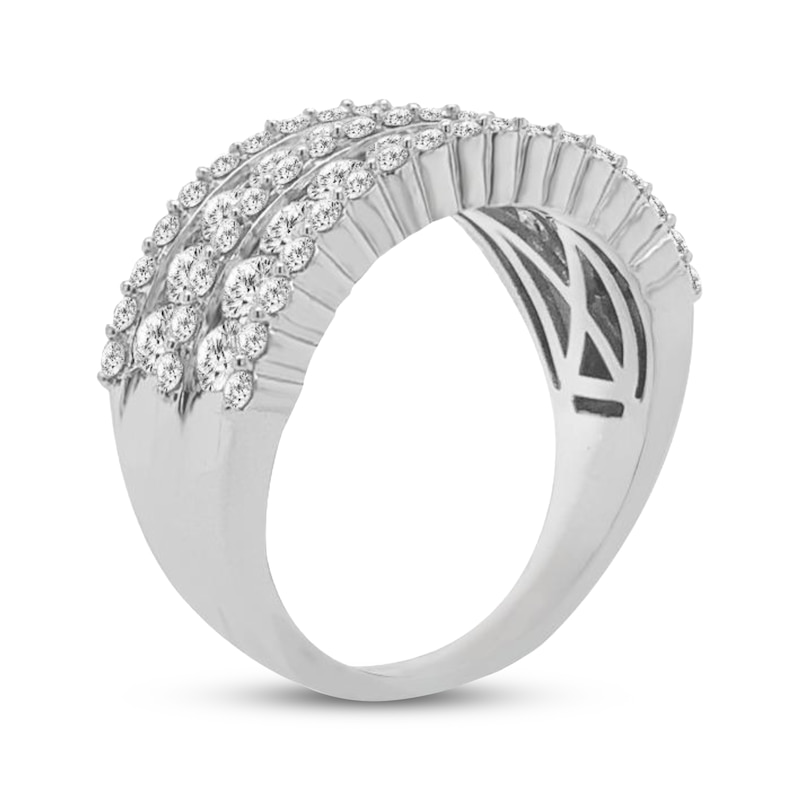Main Image 2 of Adore Diamond Multi-Row Anniversary Ring 2 ct tw 10K White Gold