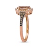 Thumbnail Image 2 of Le Vian Oval-Cut Morganite Halo Ring 3/8 ct tw Diamonds 14K Strawberry Gold