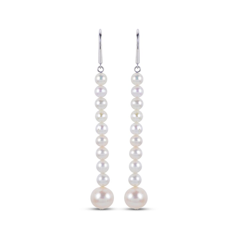 Main Image 2 of Cultured Pearl Drop Earrings Sterling Silver