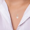 Thumbnail Image 3 of Cultured Akoya Pearl & Diamond Accent Chain Link Necklace 14K Yellow Gold 18"