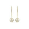 Thumbnail Image 2 of Cultured Pearl Hoop Earrings 14K Yellow Gold 30mm