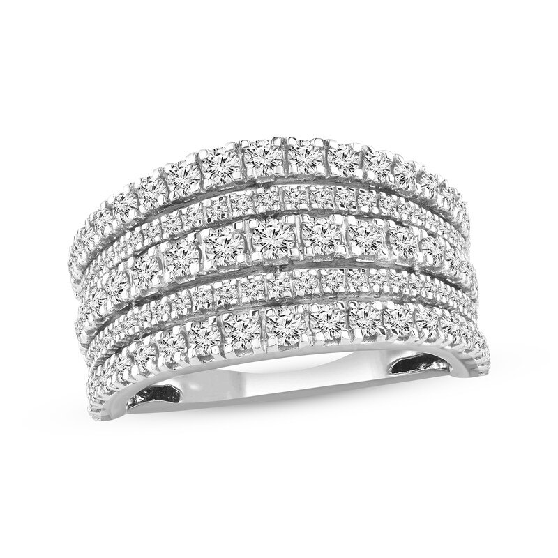 Main Image 1 of Adore Diamond Five-Row Anniversary Ring 1-1/2 ct tw 14K White Gold