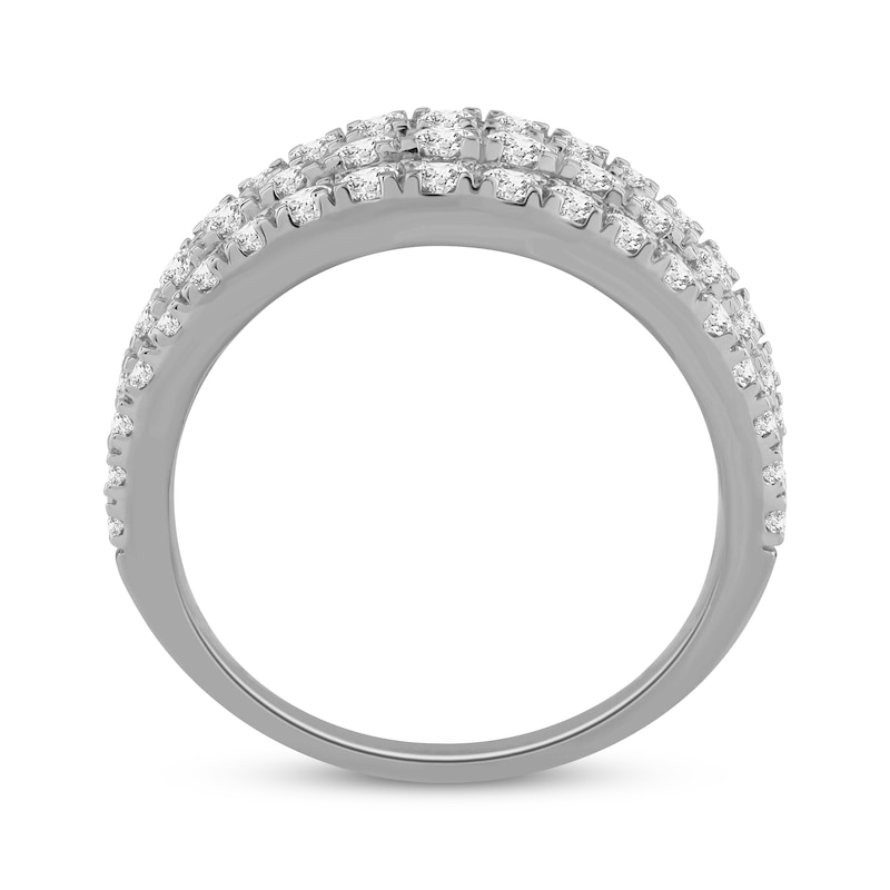 Main Image 3 of Adore Diamond Five-Row Anniversary Ring 1-1/2 ct tw 14K White Gold