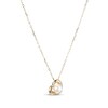 Thumbnail Image 2 of Cultured Pearl Tilted Heart Necklace 10K Yellow Gold 18"