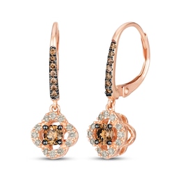 Le Vian Diamond Dangle Earrings 5/8 ct tw 14K Strawberry Gold