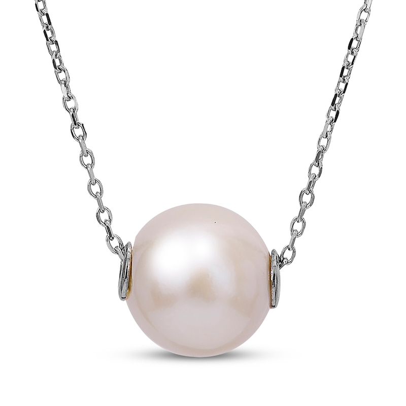 Main Image 1 of Cultured Pearl Necklace Sterling Silver 18"