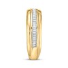 Thumbnail Image 2 of Men's Baguette-Cut Diamond Channel Fashion Ring 1/2 ct tw 10K Yellow Gold