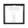Thumbnail Image 1 of Gift Boxed Cat Silhouette Diamond Accent Necklace Sterling Silver 18"