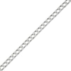 Thumbnail Image 1 of Diamond-Cut Square Curb Chain Necklace 4.85mm Solid Sterling Silver 24"