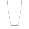 Thumbnail Image 1 of Cultured Pearl Bar Necklace Sterling Silver 18"