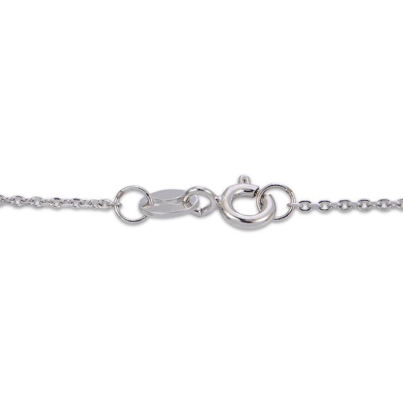 Main Image 2 of Cultured Pearl & White Lab-Created Sapphire Layered Necklace Sterling Silver 18"