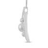 Thumbnail Image 2 of Cultured Pearl & Diamond Infinity Necklace 1/5 ct tw Sterling Silver 18"