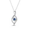 Thumbnail Image 3 of Blue & White Lab-Created Infinity Necklace Sterling Silver 18"