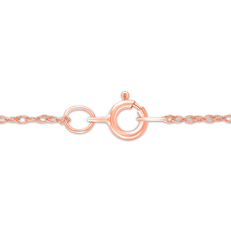 Main Image 3 of Diamond Cross Necklace 1/2 ct tw 10K Rose Gold 18"