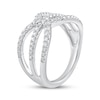 Thumbnail Image 2 of Diamond Chevron Open Shank Ring 1/2 ct tw Sterling Silver