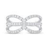 Thumbnail Image 3 of Diamond Chevron Open Shank Ring 1/2 ct tw Sterling Silver