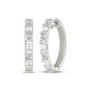 Thumbnail Image 1 of KAY Lab-Grown Diamonds Baguette & Round-Cut Hoop Earrings 1 ct tw 10K White Gold