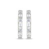 Thumbnail Image 2 of KAY Lab-Grown Diamonds Baguette & Round-Cut Hoop Earrings 1 ct tw 10K White Gold