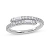 Thumbnail Image 1 of Baguette & Round-Cut Diamond Wrap Ring 1/3 ct tw 14K White Gold